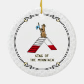 Champion koning van de berghondenbehendigheid grap keramisch ornament (Achterkant)