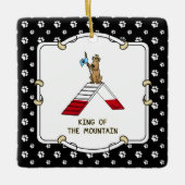 Champion koning van de berghondenbehendigheid grap keramisch ornament (Voorkant)
