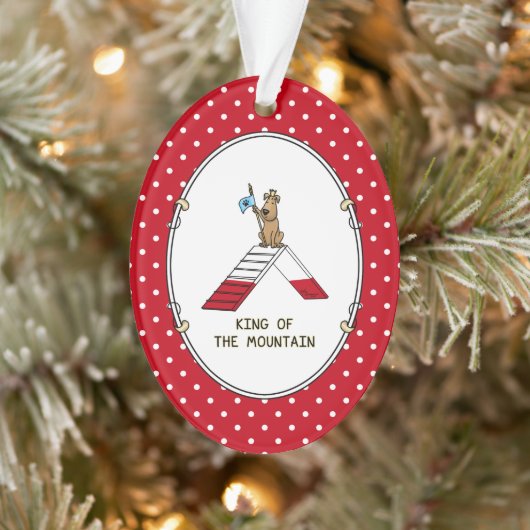 Champion koning van de berghondenbehendigheid grap ornament (Boom)
