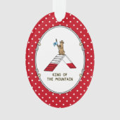 Champion koning van de berghondenbehendigheid grap ornament (voorkant)