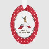 Champion koning van de berghondenbehendigheid grap ornament (achterkant)