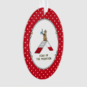 Champion koning van de berghondenbehendigheid grap ornament (voorkant)