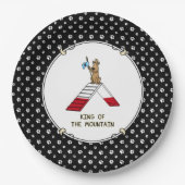 Champion koning van de berghondenbehendigheid grap papieren bordje (Voorkant)