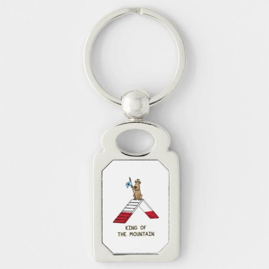 Champion koning van de berghondenbehendigheid grap sleutelhanger (Voorkant)