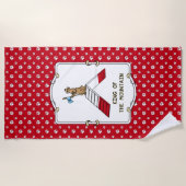 Champion koning van de berghondenbehendigheid grap strandlaken (Voorkant)