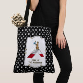 Champion koning van de berghondenbehendigheid grap tote bag (Dichtbij)