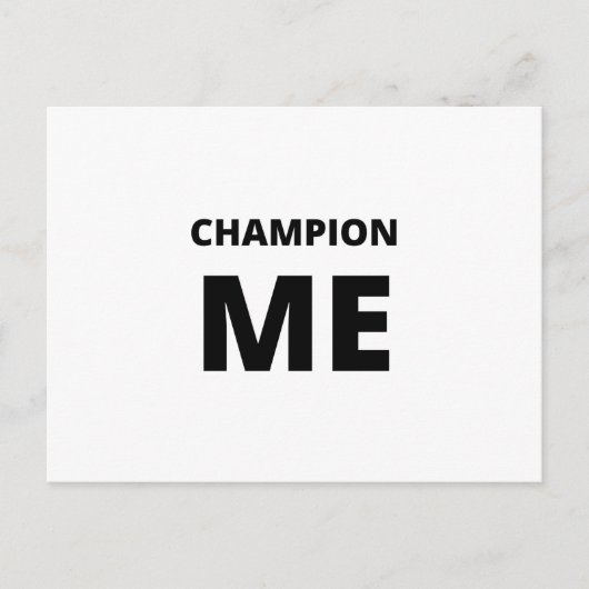 CHAMPION ME BRIEFKAART (Voorkant)