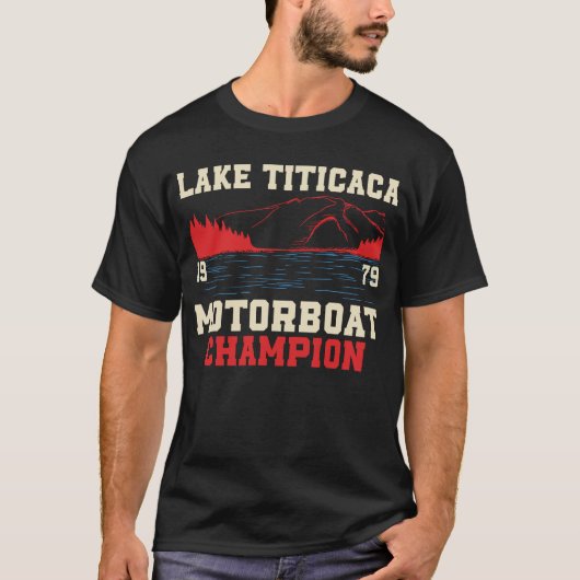 Champion meer Titicaca-motorboot T-shirt (Voorkant)