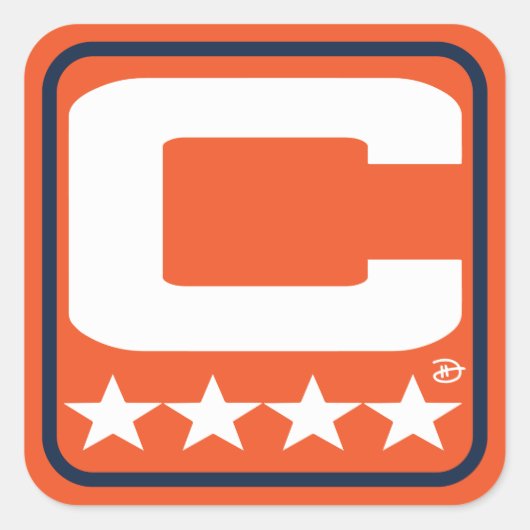 Champion Patch - DEN Oranje Sticker (Voorkant)