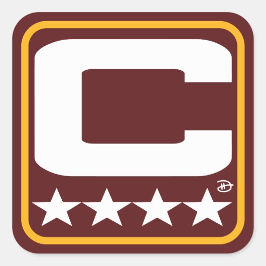 Champion Patch - WAS Burgundy Sticker (Voorkant)