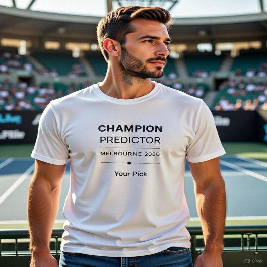 Champion Predictor – Melbourne 2026 Tennis  T-shirt
