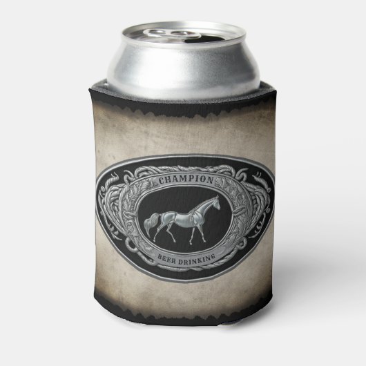 Champion Rodeo Beer Drink land Westerne riem Blikjeskoeler (Blikje Achterkant)