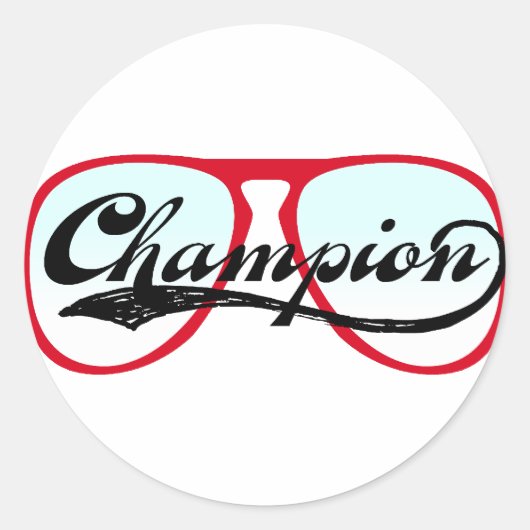 Champion Ronde Sticker (Voorkant)