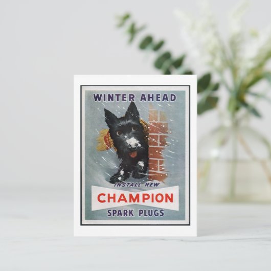 Champion Spark Plugs ad Briefkaart (Staand voorkant)