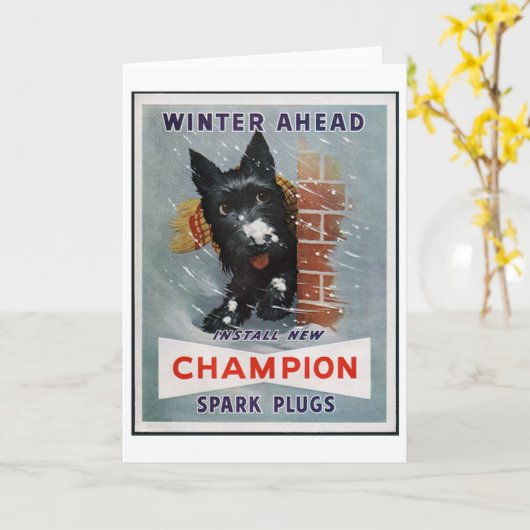 Champion Spark Plugs ad Kaart (Gele Bloem)