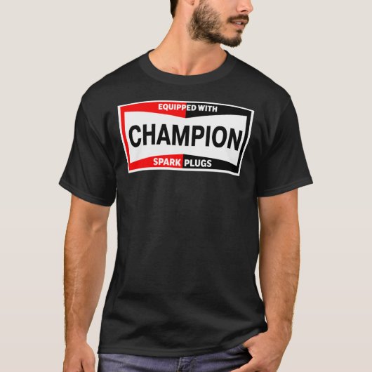 Champion Spark Plugs  Graphic Design Digita T-shirt (Voorkant)