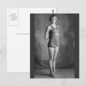 Champion Swimmer, jaren twintig Briefkaart (Voorkant / Achterkant)