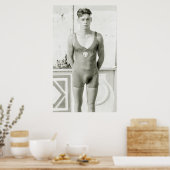 Champion zwemmen, jaren 20 poster (Keuken)