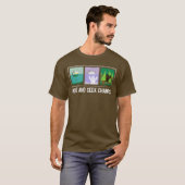 Champions Big Foot, Yeti, Nessie verbergen en zoek T-shirt (Voorkant volledig)