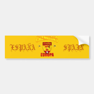 Champions Europa Spanje uitrusting voor España-fan Bumpersticker