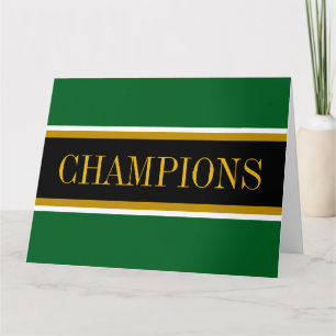 CHAMPIONS Forest Groen Zwart Wit Racing Strepen  Bedankkaart