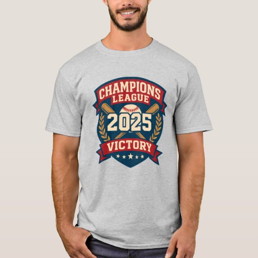 Champions League 2025 Baseball Victory Emblem T-shirt (Voorkant)