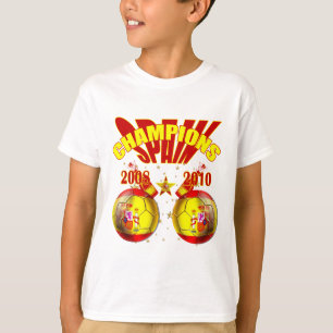Champions Spain Europe 2008 World 2010 T-shirt