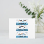 Champions Swimmer - Bathing Suit Briefkaart (Staand voorkant)