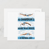 Champions Swimmer - Bathing Suit Briefkaart (Voorkant / Achterkant)