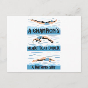 Champions Swimmer - Bathing Suit Briefkaart