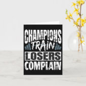 Champions Train Losers Comclear Bodybuilding Fitne Kaart (Gele Bloem)