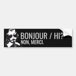 ChamPlain Hipster Québec bonjour/hi-VOTRE TEXTE Bumpersticker