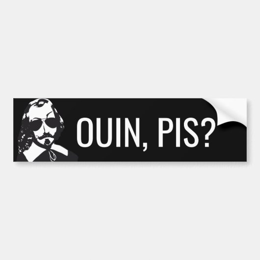 Champlain Hipster Québec ja, en dan? -UW TEKST Bumpersticker (Voorkant)
