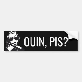 ChamPlain Hipster Québec ouin, pis? -VOTRE TEXTE Bumpersticker