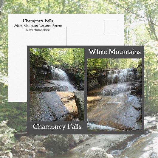 Champney Falls White Mountains Waterfall NH Photos Briefkaart