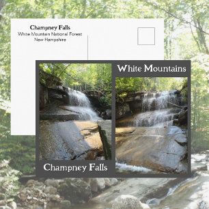 Champney Falls White Mountains Waterval NH-foto's Briefkaart