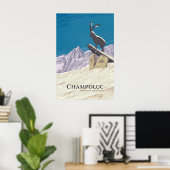 Champoluc Italië Skigebied Reisposter Poster (Thuiskantoor)