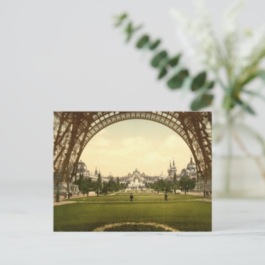 Champs de Mars, Exposition Universal, Parijs Frank Briefkaart (Staand voorkant)