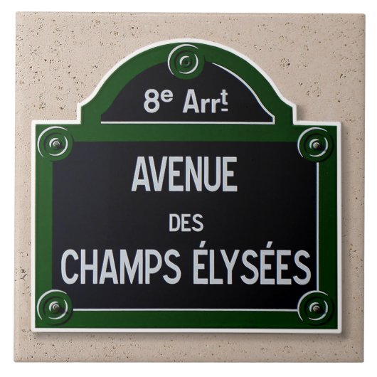 Champs Elysee - Grote keramische tegels Tegeltje (Voorkant)