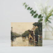 Champs Elysee, Hassam Post Card Briefkaart (Staand voorkant)