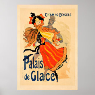Champs Elysee Palais de Glace Vintage Poster