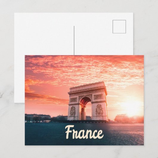 Champs-Élysées France Paris Briefkaart (Voorkant / Achterkant)