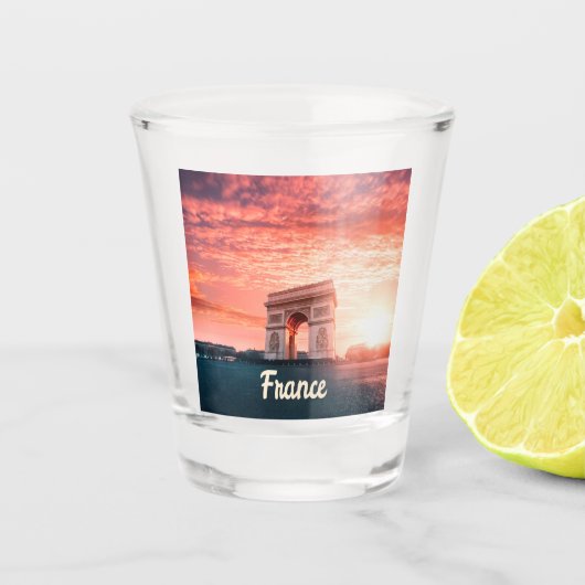 Champs-Élysées France Paris Shot Glas (Voorkant)
