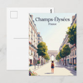 Champs-Élysées Frankrijk Briefkaart (Voorkant / Achterkant)