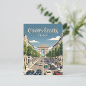 Champs-Élysées Frankrijk Briefkaart (Staand voorkant)