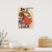  Champs Elysées ijsschaatsen Poster (Keuken)