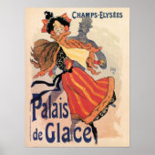  Champs Elysées ijsschaatsen Poster (Voorkant)
