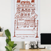 Champs Elysees | Parijs, Frankrijk Poster (Thuiskantoor)