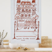 Champs Elysees | Parijs, Frankrijk Poster (Keuken)