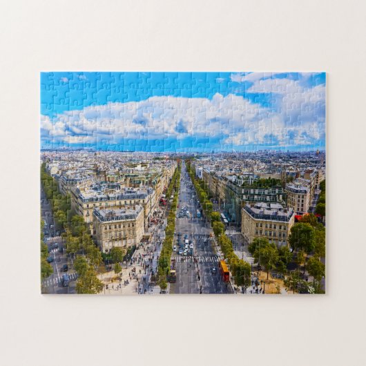 Champs-Élysées Parijs. Legpuzzel (Horizontaal)